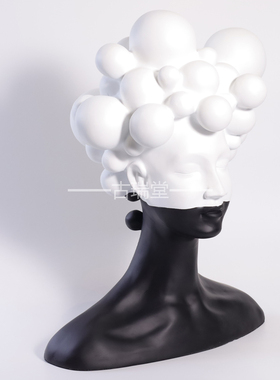 现代轻奢神秘人物抽象大摆件样板间售楼部客厅大堂雕塑形象艺术品