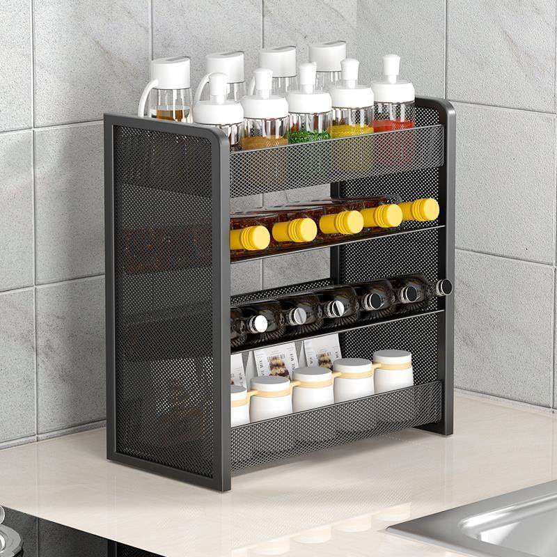 厨房调料置物架多层窄款斜放多功能台面酱醋角落收纳架调味料瓶罐,淘宝优惠券,粉丝福利购,淘宝优惠卷