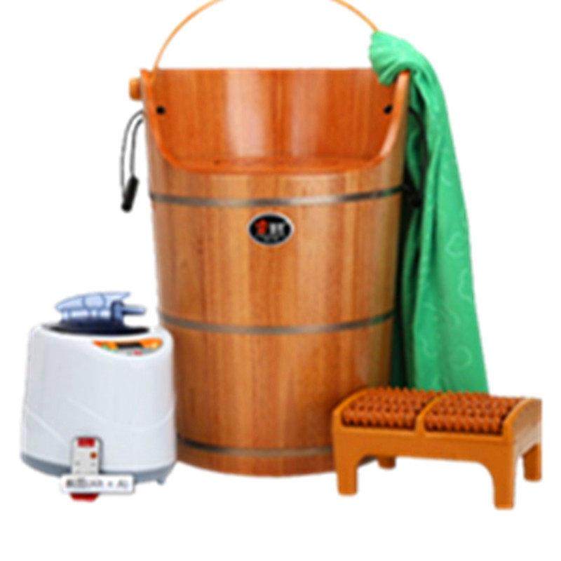 木质泡脚木桶足浴桶橡木加热恒温家用熏蒸桶妇科洗脚盆高深桶泡脚,淘宝优惠券,粉丝福利购,淘宝优惠卷