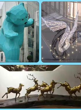 大型景5013不锈钢雕厂塑家户外公园广场金属廊架园林塑落地摆雕件