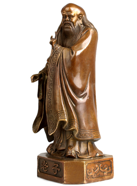 铜老子摆件圣人老子古铜像老聃铜雕塑摆设孔子孔圣人工艺礼品摆饰