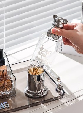 茶几摆件收纳盒套装三件套轻奢客厅沙发边几角几现代装饰品高级感