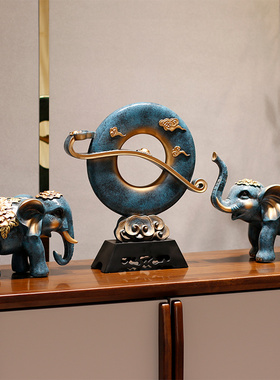 热销酒柜装饰品大象电视柜摆件招财镇宅办公室工艺品客厅玄关家居