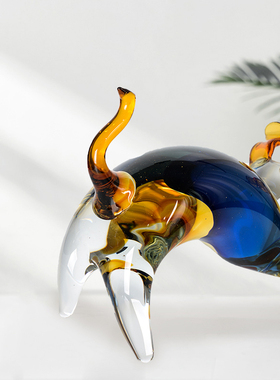 热销琉璃工艺品生肖狗水晶客厅摆件简约现代玄关酒柜电视柜办公室