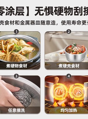 适用于小米C1电饭煲3升4L5L内胆0涂层316L不锈钢MDFBZ02ACM/03ACM