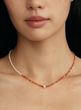 OLIO E ACETO油醋汁·红花玛瑙珍珠拼接项链 新年限定红玛瑙 礼物