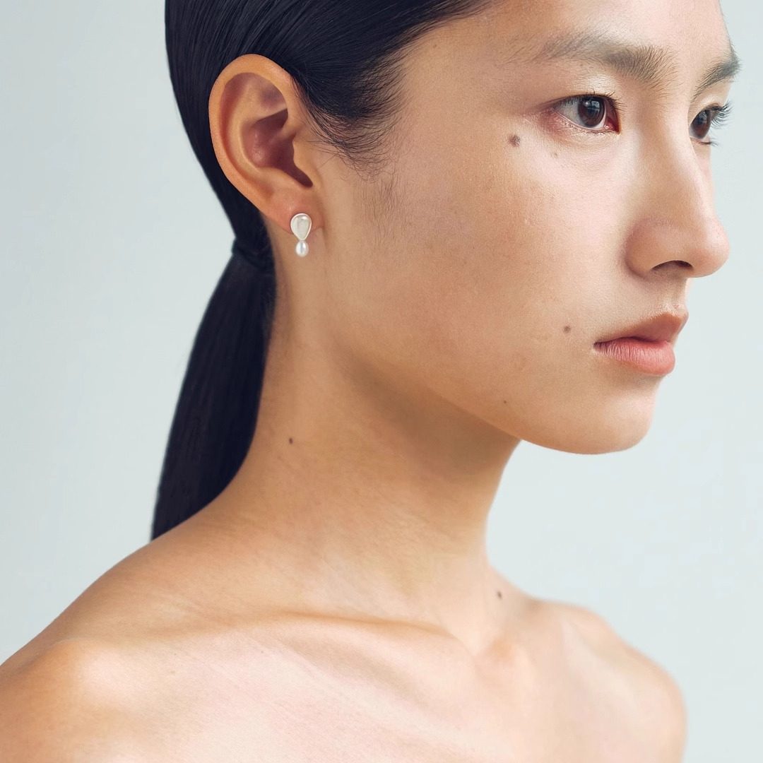 OLIO E ACETO油醋汁 · 纯银珍珠水滴耳钉,淘宝优惠券,粉丝福利购,淘宝优惠卷