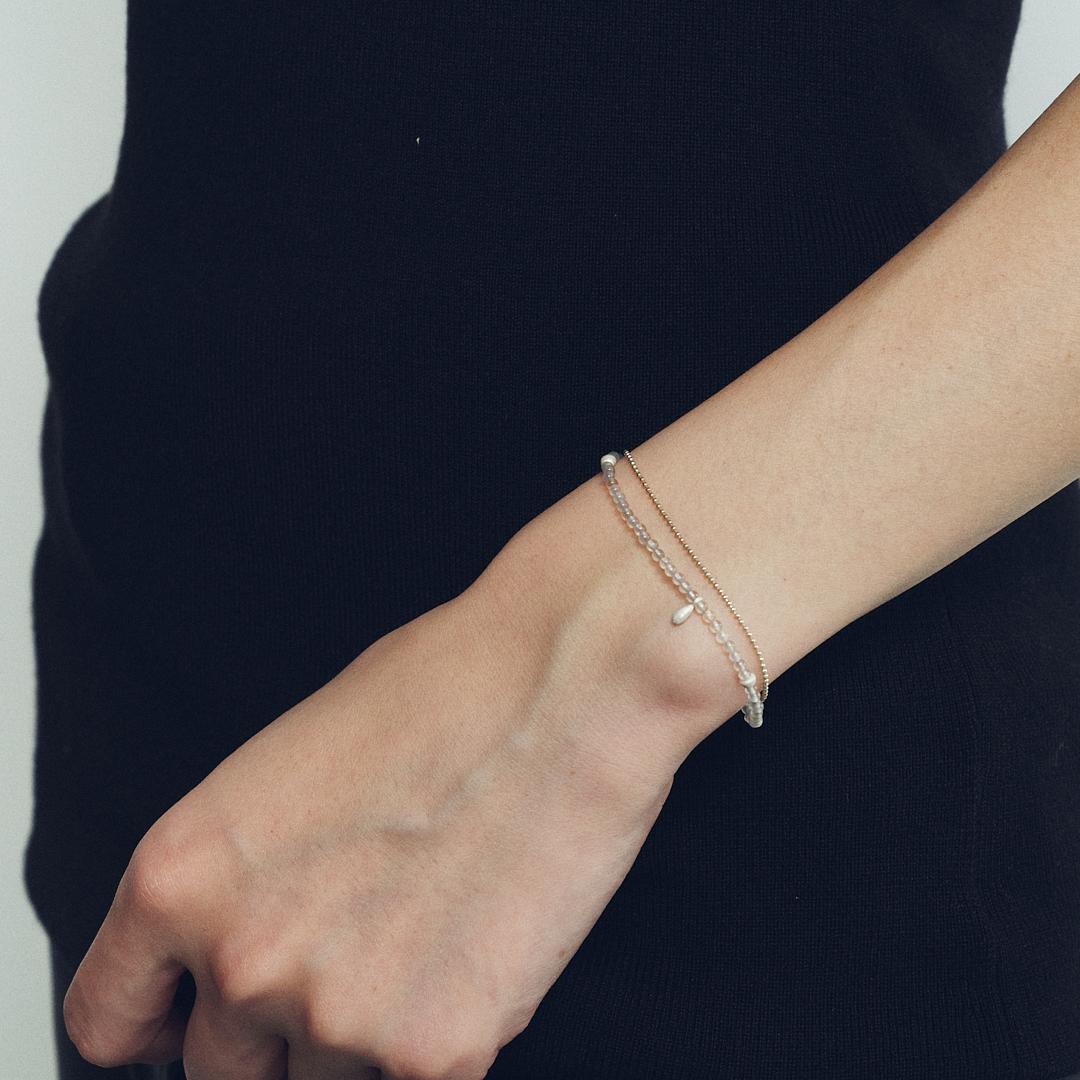 OLIO E ACETO油醋汁 · 灰玛瑙水滴果双层手链 - 图2