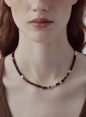 OLIO E ACETO油醋汁·贝壳银片串珠项链