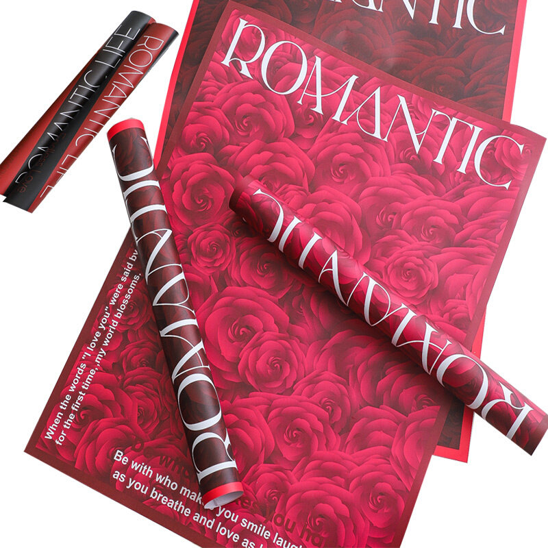 精品520七夕节礼物包装纸礼品包花纸鲜花装饰纸diy花店材料包邮