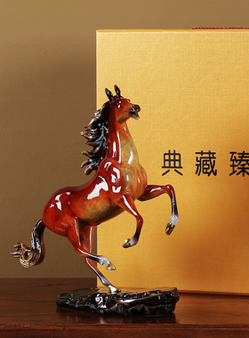 极速马到成功黄铜马摆件客厅酒柜电视柜装饰品办公室桌面摆设乔迁