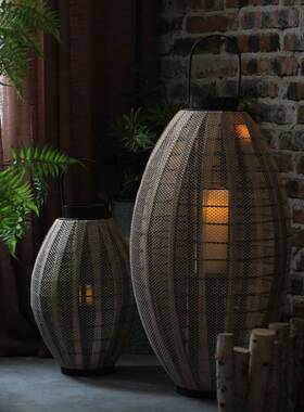 极速觅点 木质风灯烛台灯笼大号落地户外庭院民宿酒店装饰品摆件