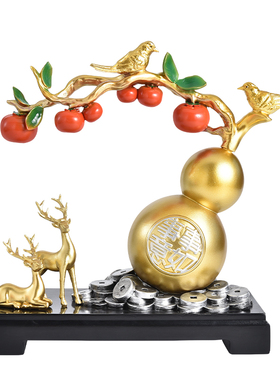 新中式事事如意葫芦摆件客厅电视柜玄关酒柜家居装饰乔迁新居礼物