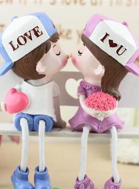 吊脚娃娃摆台装饰品拍照道具网红客厅电视柜树脂创意摆件送女生的