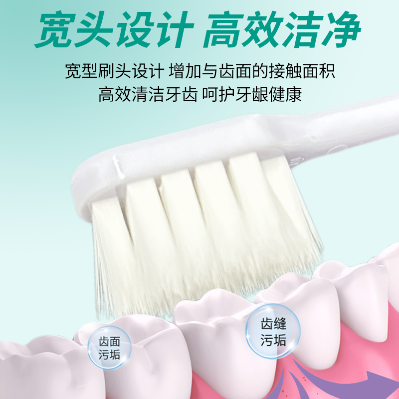 倍加洁宽头软毛牙刷微软细毛男女通用一次性家用旅行装官方正品
