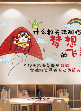好货励志卡通激励文字贴纸标语学生宿舍海报墙壁纸自粘寝室床头墙