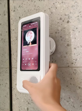 浴室防水手机盒可触屏手机支架洗澡看电视卫生间置物架壁挂免打孔