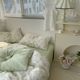 Li Meng Chunshui Jiancha Pure Cotton Small Floral Four-Piece Set of Cotton Bed Sheets Bedding