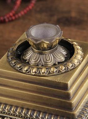 藏传密宗修行法器 鎏金镶宝石舍利塔亚力塔佛塔菩提塔