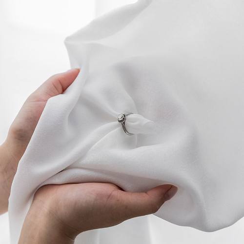 Solid White Tulle Sheer Window Curtains for Living Room - 图2