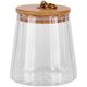 Transparent glass sealed jar with lid tea jar kitchen grain storage jar bamboo and wood lid storage jar storage jar