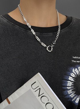 儿童项链男孩潮流酷高街穿搭配饰男童装饰街舞走秀吊坠饰品毛衣链