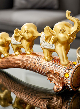 创意轻奢家居电视柜酒柜酒架装饰品象摆件办公室摆设店铺开业送礼