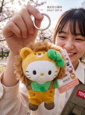 日本KUSUGURU小狮子背包挂件kitty书包挂饰玩偶毛绒女生公仔包包