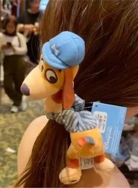 日本KUSUGURU玩具总动员弹簧狗毛绒发圈可爱大肠发圈少女心发饰