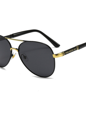 时尚双梁日夜两用变色偏光太阳镜男士钓鱼看漂开车防晒蛤蟆墨镜潮