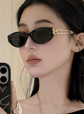 同款新品金属腿猫眼墨镜女款高级感时尚美式太阳眼镜潮