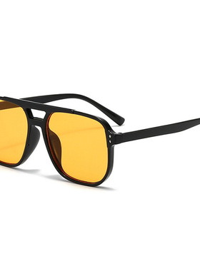 新款双梁飞行员太阳镜网红男女同款开车墨镜高级感潮太阳眼镜