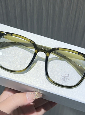 新款复古方框眼镜框男女黑框素颜显瘦近视防蓝光大脸眼镜架高级感