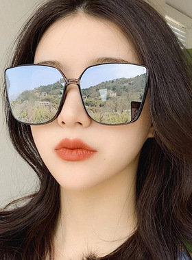 2020欧美新款方框时尚太阳镜复古猫眼墨镜 网红街拍潮流太阳眼镜