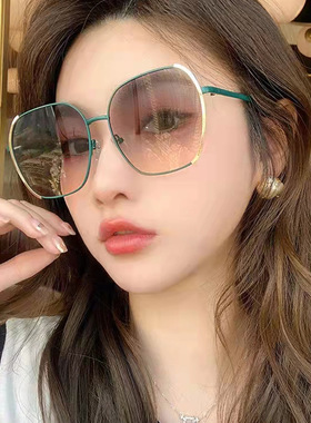 新款防紫外线渐变色太阳眼镜女士高级感防晒开车专用驾驶墨镜