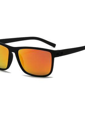 亚马逊新款太阳镜时尚方框运动风墨镜男高级感欧美防晒太阳眼镜