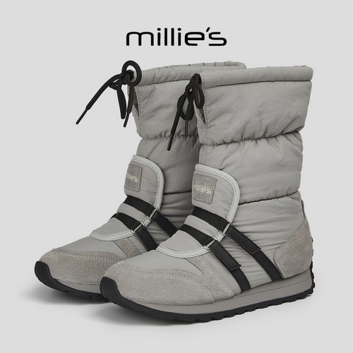 MILLIE'S/妙丽2026新款时尚百搭女士秋秋季休闲鞋厚底增高马丁靴 - 图0