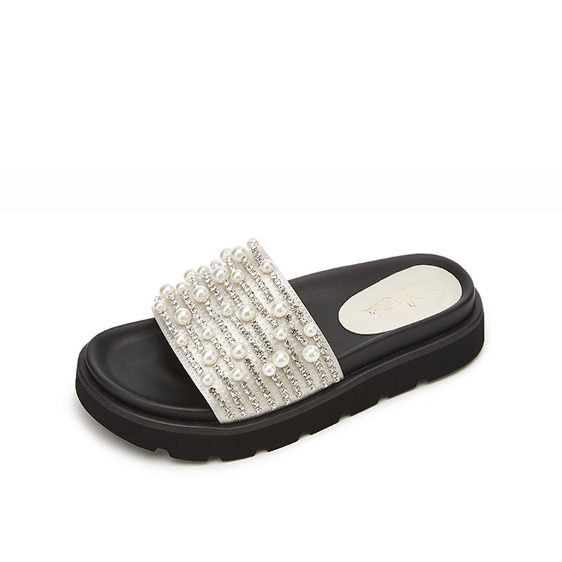 MILLIE'S/妙丽圆头厚底法式仙女风日常通勤外穿时尚百搭休闲拖鞋,淘宝优惠券,粉丝福利购,淘宝优惠卷