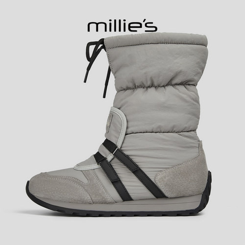 MILLIE'S/妙丽2026新款时尚百搭女士秋秋季休闲鞋厚底增高马丁靴 - 图1