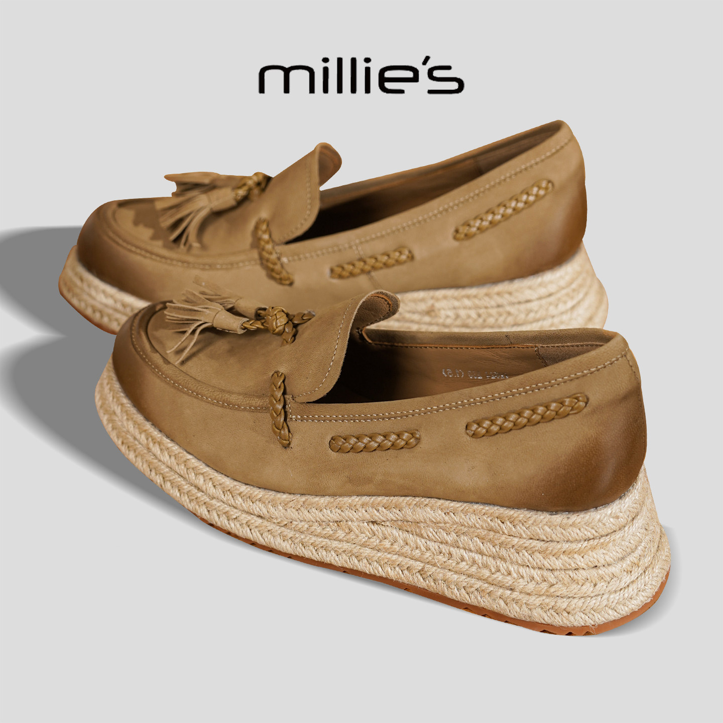 MILLIE'S/妙丽2025新款复古勃肯鞋女平底百搭休闲鞋日常通勤单鞋,淘宝优惠券,粉丝福利购,淘宝优惠卷