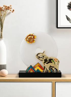 现轻奢摆件高端大象装饰品玄创意时尚摆客厅关电视柜设饰代957品
