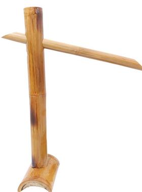 竹筒流鱼水竹底子造座太阳能日tlzn$*&y式工艺庭院缸阳台景观循环