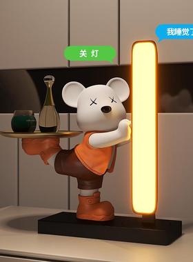 直销新款暴力熊收纳小夜灯摆件客厅电视柜酒柜玄关书桌床头声控灯