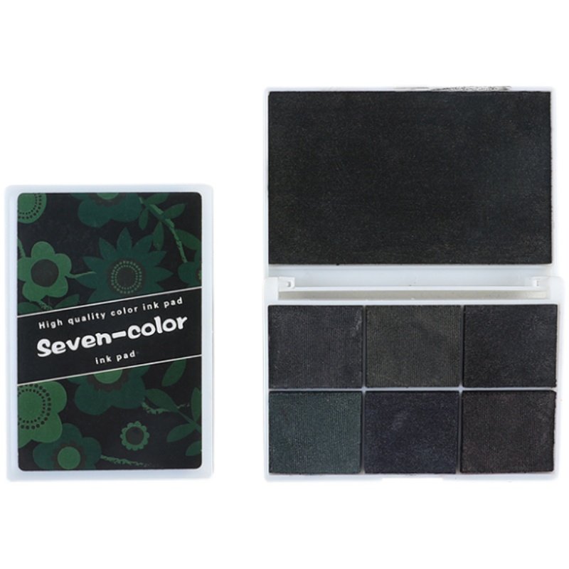 儿童手指画彩色印泥珠光七彩黑色幼儿园手账DIY印章橡皮章印台紫,淘宝优惠券,粉丝福利购,淘宝优惠卷