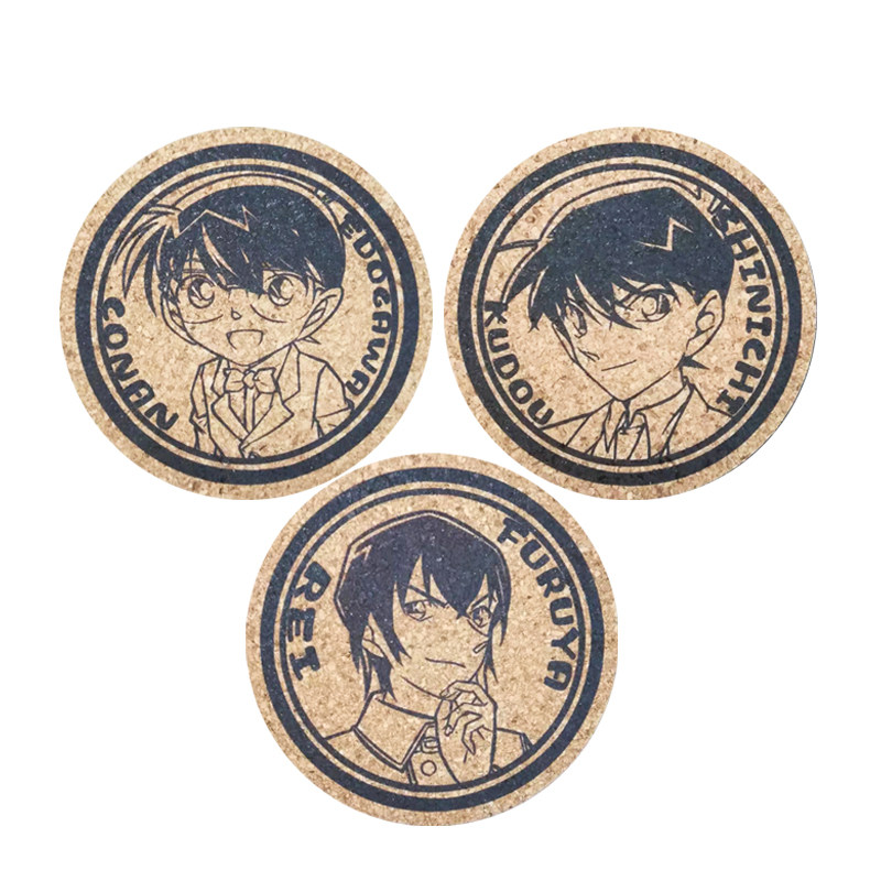 柯南灰原哀新一基德人物软木杯垫【可定制】,淘宝优惠券,粉丝福利购,淘宝优惠卷