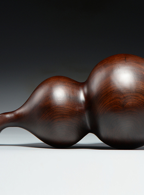 黑檀木葫芦雕刻摆件木葫芦家居客厅玄关装饰工艺品开业乔迁送礼品