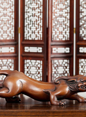 铜之魂紫铜瑞兽螭龙摆件貔貅车载装饰品文创镇纸笔架案头清供书房