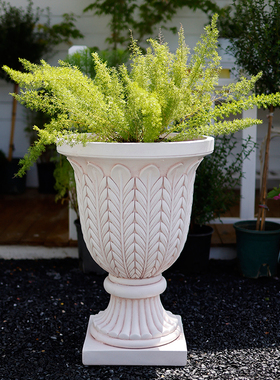 罗马柱装饰摆件欧式别墅花园庭院子婚庆阳台复古户外花盆花架底座