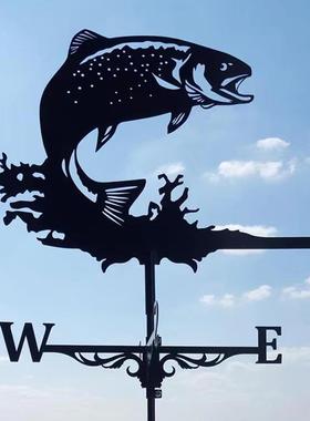 直销新款跨境不锈钢金属风向标户外飞龙飞鹰铁艺工艺品摆件全金属