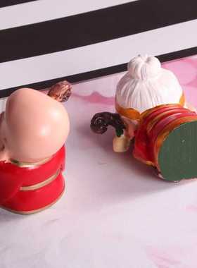 新款直销源头工艺品摆件树脂寿公寿婆蛋糕烘焙创意新款树脂工艺8